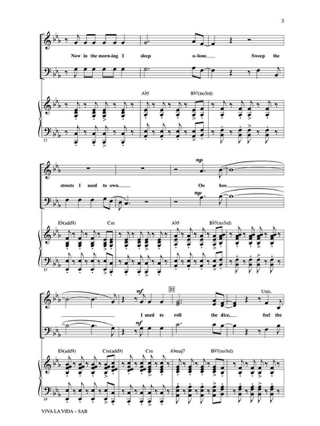 Viva La Vida - Coldplay - Partition - Chœur