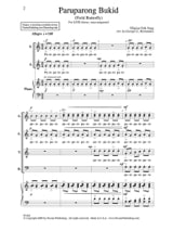 Paruparong Bukid - George Hernandez - Partition - Chœur