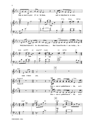 For Good - Schwartz Stephen - Partition