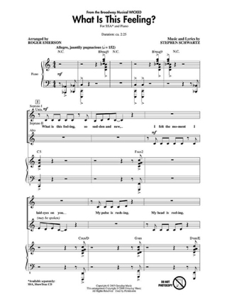 What Is This Feeling? - SSA - Schwartz Stephen - Partition