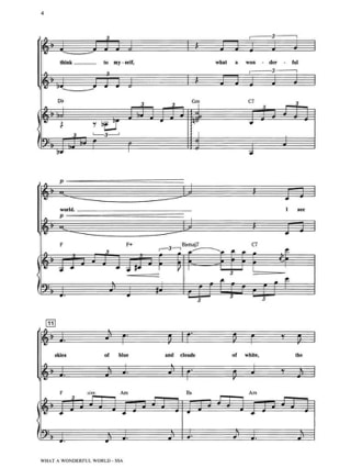 What a Wonderful World - Bob Thiele & George David Weiss - Partition