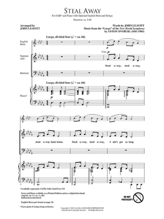 Steal Away - Dvořák Antonín - Partition