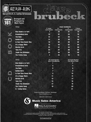 Dave Brubeck: 10 Favorite Songs - Partition