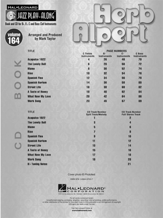Herb Alpert - Jazz Play-Along N° 164 - Partition