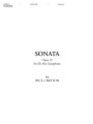 Sonata Opus 19 - Paul Creston - Partition - Saxophone