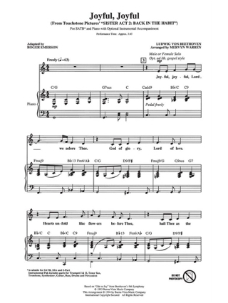 Joyful, Joyful - SATB - BEETHOVEN - Partition