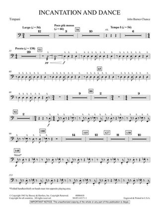 Incantation and Dance - Barnes Chance John - Partition
