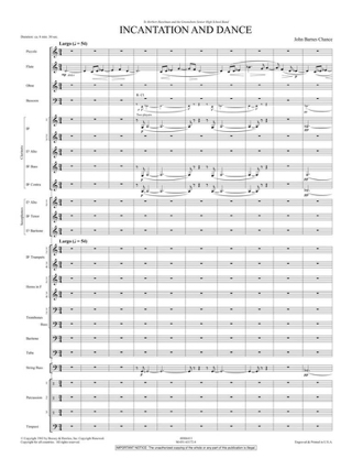 Incantation and Dance - Barnes Chance John - Partition