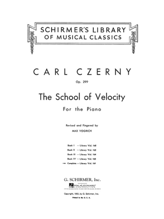 Ecole de la Vélocité Opus 299 - CZERNY - Partition - Piano