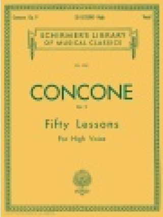 50 Lessons Opus 9 Voix Haute - Giuseppe Concone - Partition