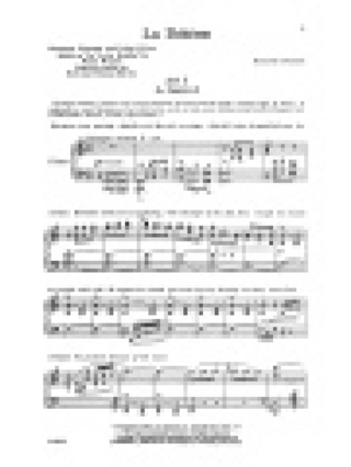 La Bohême - PUCCINI - Partition - Opéras