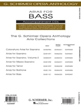 Arias for Bass. Cd Accompagnement - Partition - Opéras