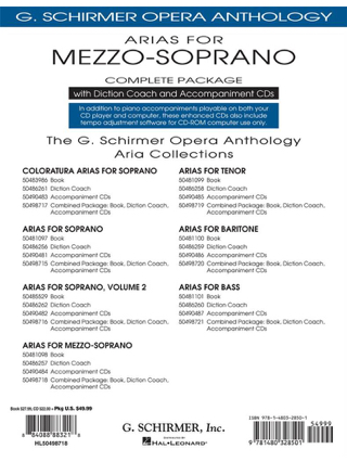Arias for Mezzo-Soprano - Complete Package - Partition - Opéras