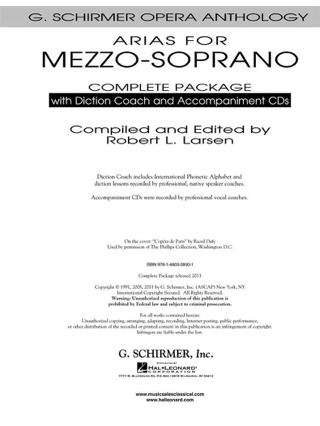 Arias for Mezzo-Soprano - Complete Package - Partition - Opéras