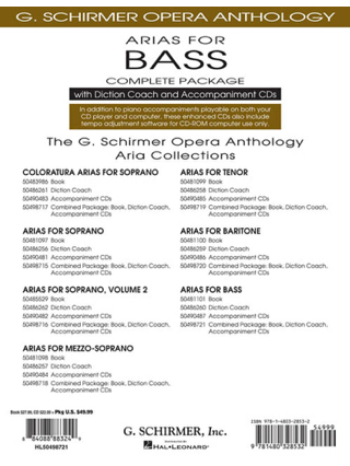 Arias For Bass - Complete Package - Partition - Opéras