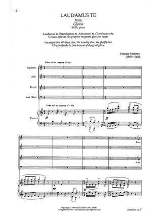 Laudamus Te - POULENC - Partition