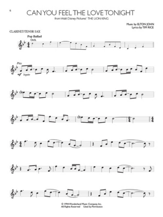 Disney Solos - DISNEY - Partition - Clarinette