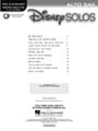 Disney Solos - DISNEY - Partition - Saxophone