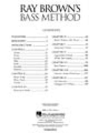 Bass Method - Ray Brown - Partition - Contrebasse