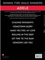 Songs For Solo Singers - Adele - Partition - Pop / Rock