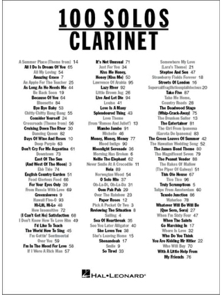 100 Solos Clarinet - Partition - Clarinette