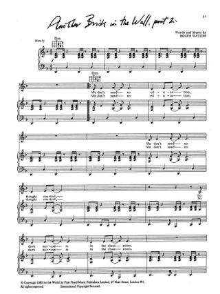 The Wall - Pink Floyd - Partition - Pop / Rock