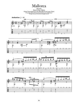 Spanish Classics For Guitar In Tablatures - ALBENIZ - Partition