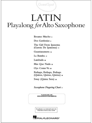 Guest Spot - Latin Playalong For Alto Saxophone - Partition