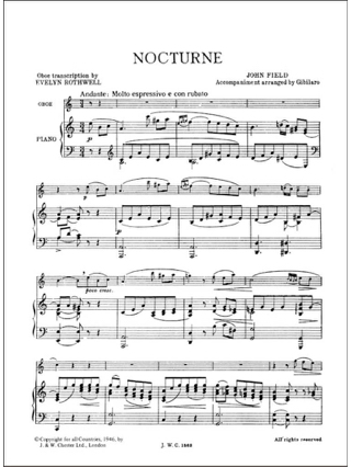 Nocturne - Hautbois et Piano - John Field - Partition - Hautbois