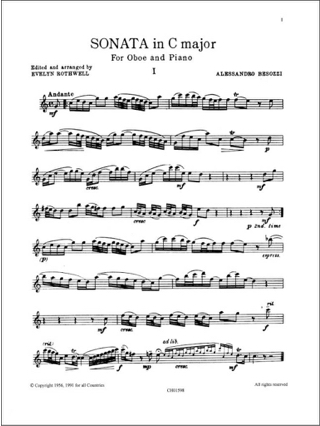 Sonata en DO - Alessandro Besozzi - Partition - Hautbois