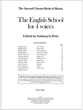 The English School For 4 Voices - Partition - Chœur