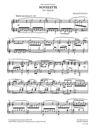 3 Novelettes - POULENC - Partition - Piano