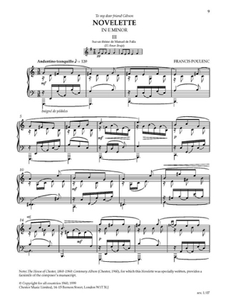 3 Novelettes - POULENC - Partition - Piano