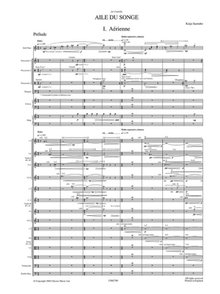 L'Aile du Songe Flute Concerto - Full Score - Kaija Saariaho