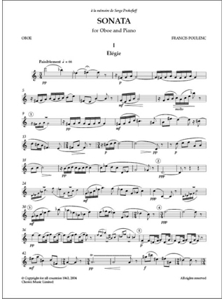 Sonate - Hautbois - POULENC - Partition - Hautbois
