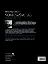 Songs And Arias For Soprano - Michael Nyman - Partition - Mélodies
