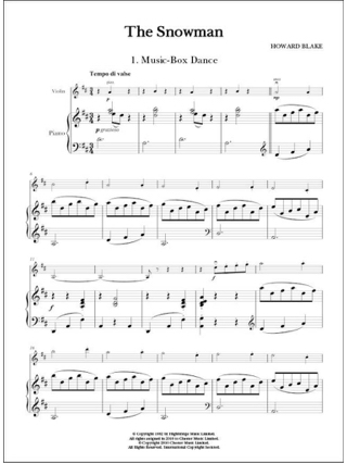 The Snowman Suite - Howard Blake - Partition - Violon