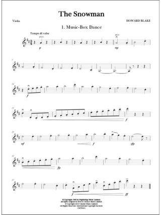 The Snowman Suite - Howard Blake - Partition - Violon