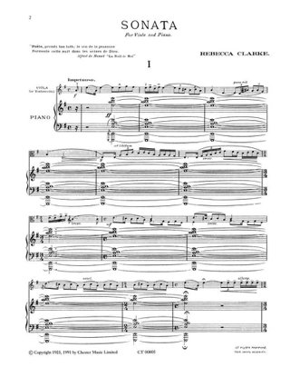 Sonata - Rebecca Clarke - Partition - Alto