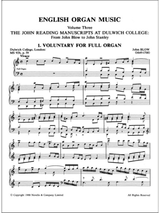 English Organ Music Volume 3 - Partition - Orgue