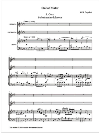 Stabat Mater - Choeur - PERGOLESE - Partition - Chœur