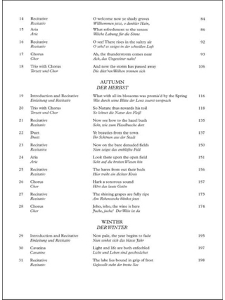 The Seasons Hob 21-3 Englais/ Allemand - HAYDN - Partition - Chœur