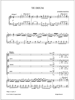 Te Deum fü die Kaiserin Marie-Thérèse. Hob 23c-2 - HAYDN - Partition