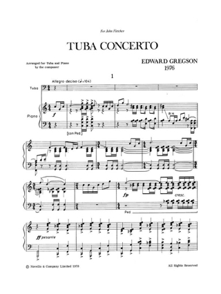 Tuba Concerto - Edward Gregson - Partition - Tuba