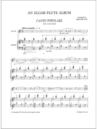 An Elgar flute album - ELGAR - Partition - Flûte traversière