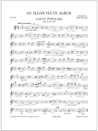 An Elgar flute album - ELGAR - Partition - Flûte traversière