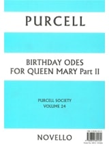 Birthday Odes For Queen Mary Part 2 - PURCELL - Partition - Chœur