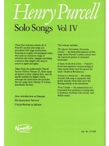 Solo Songs Volume 4. - PURCELL - Partition - Mélodies