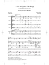 3 Hungarian folksongs - Matyas Seiber - Partition - Chœur