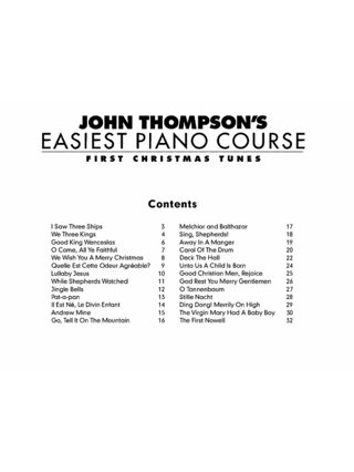 First Christmas Tunes - John Thompson - Partition - Piano